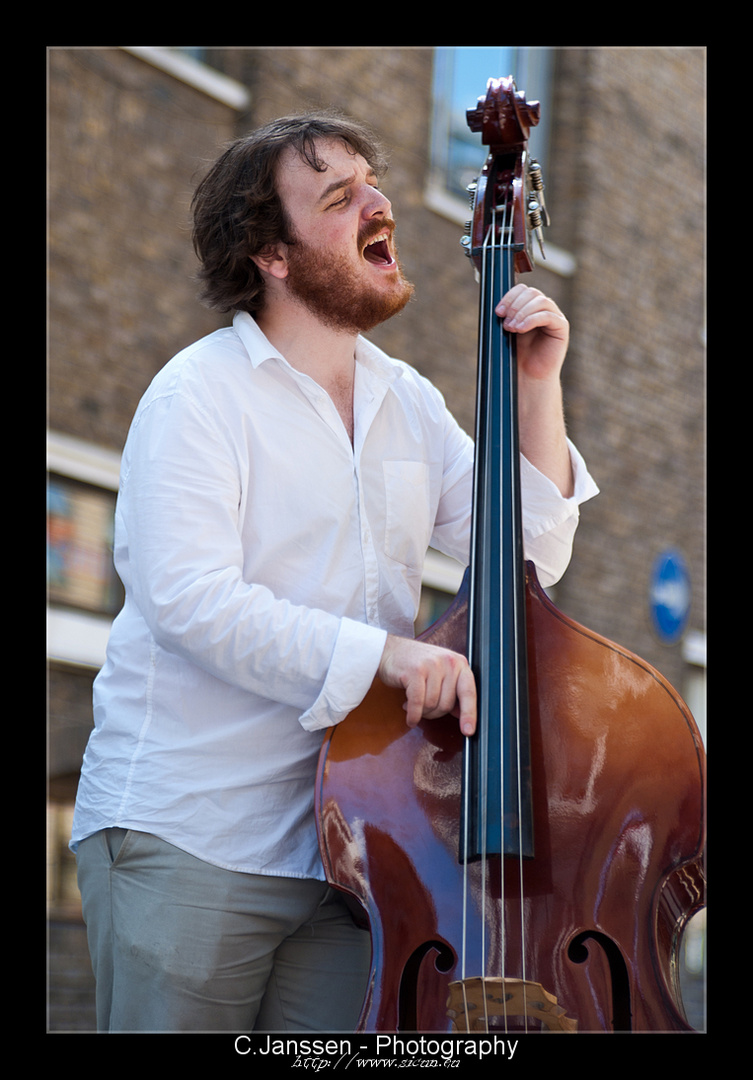 unknown artist with double bass