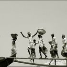 Unloading boat