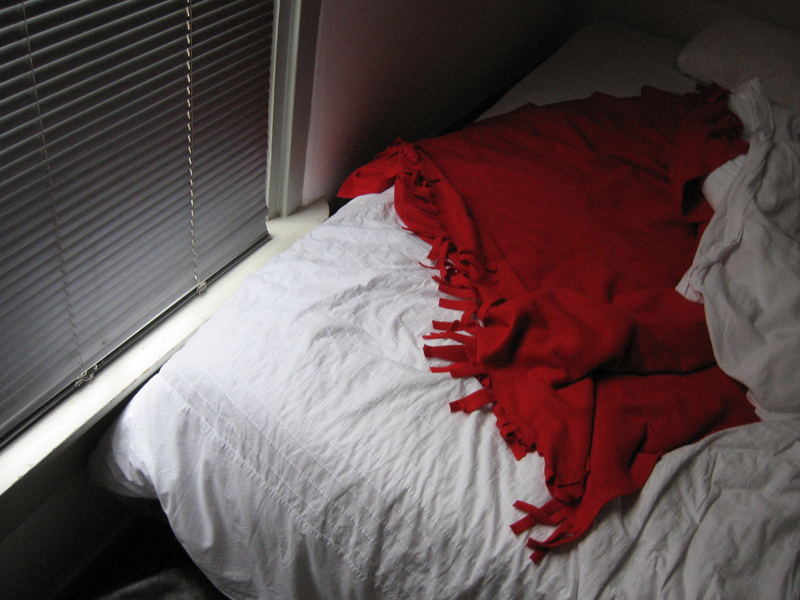 Unmade bed