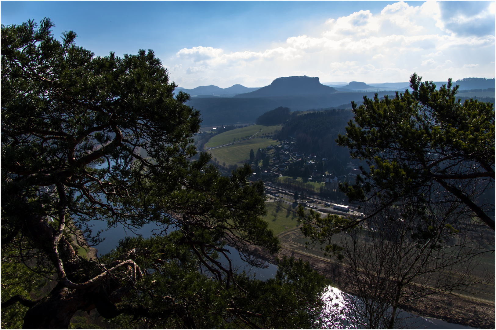 uns Elv ... oder der Lilienstein im Gegenlicht