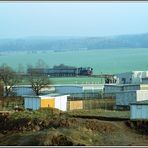 Unser Ausblick andere Seite zur Eisenbahn in Richtung Oppurg