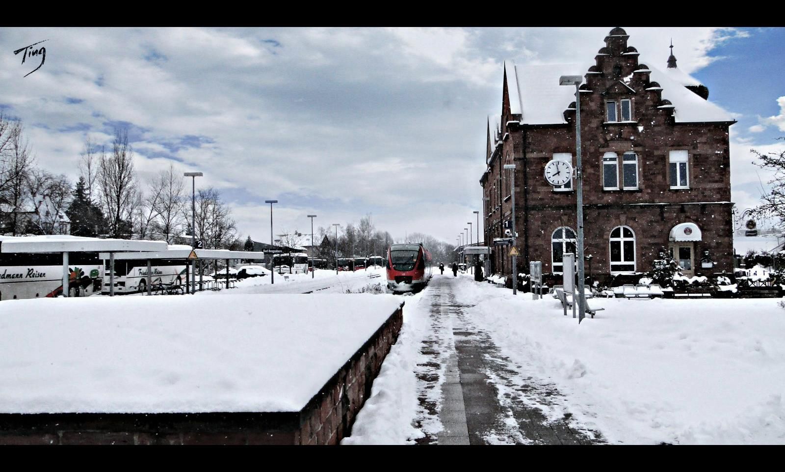 Unser Bahnhof im Winter