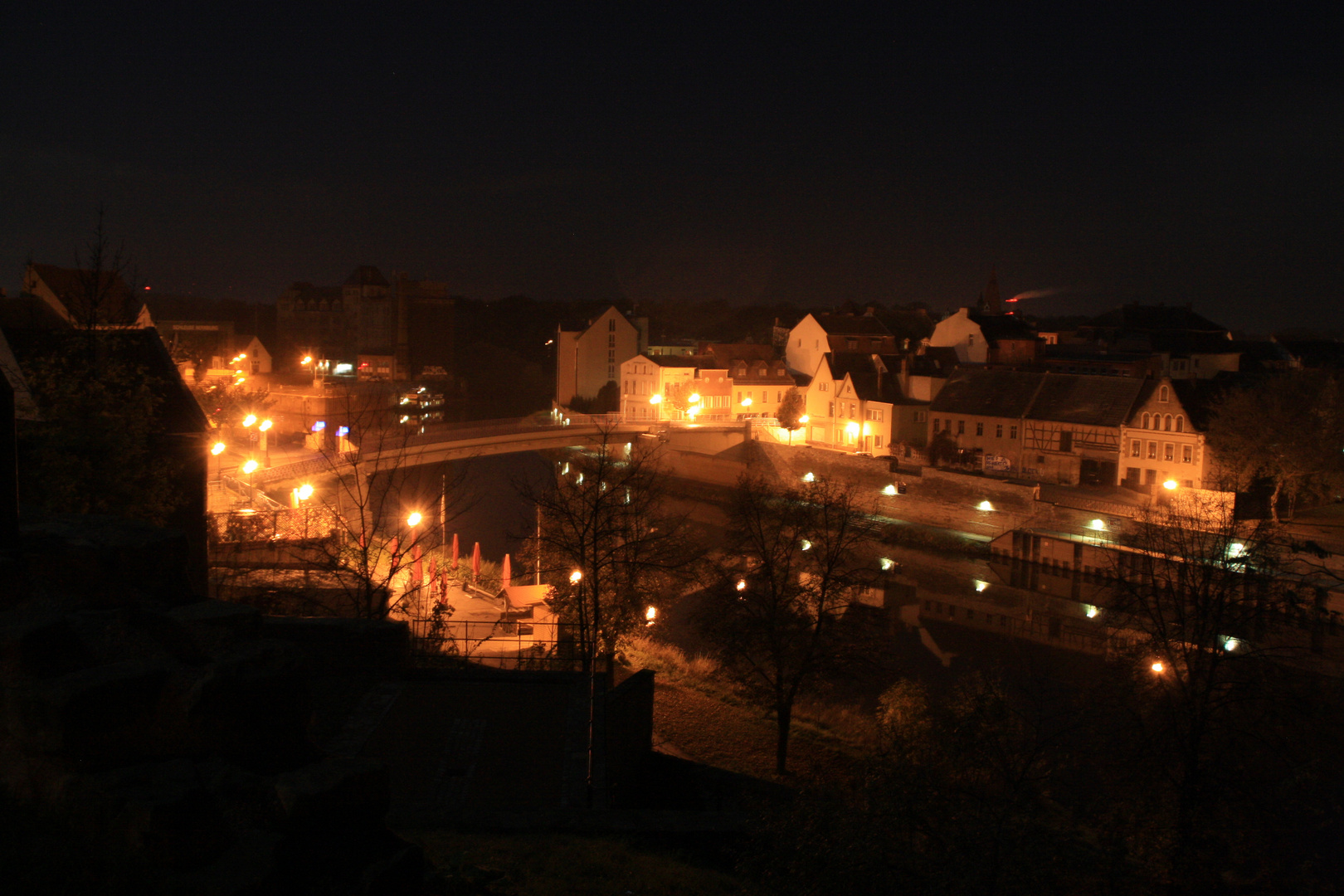 Unser Bernburg bei Nacht