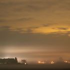 Unser Dorf Hamb/Sonsbeck im Nebel am Abend