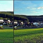 unser Dorf in der Abendsonne