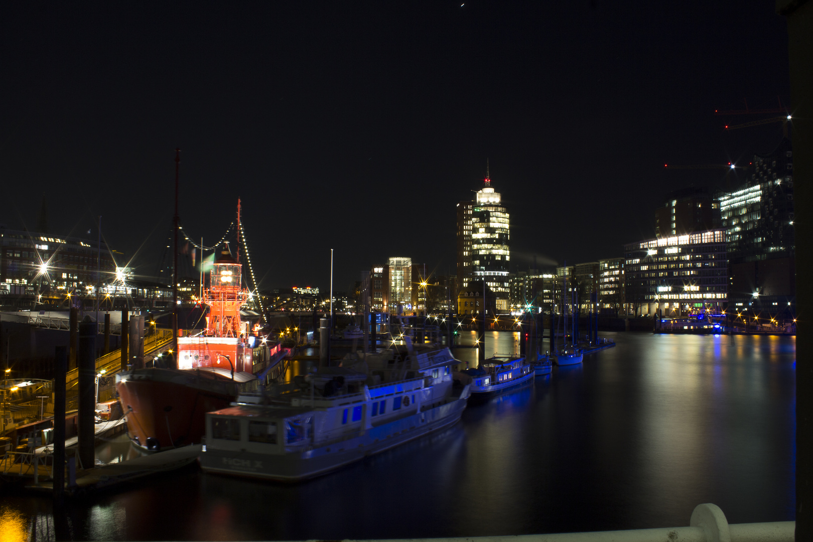 Unser Feuerschiff bei Nacht