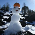 Unser kleiner Schneemann am Ätna, Sizilien