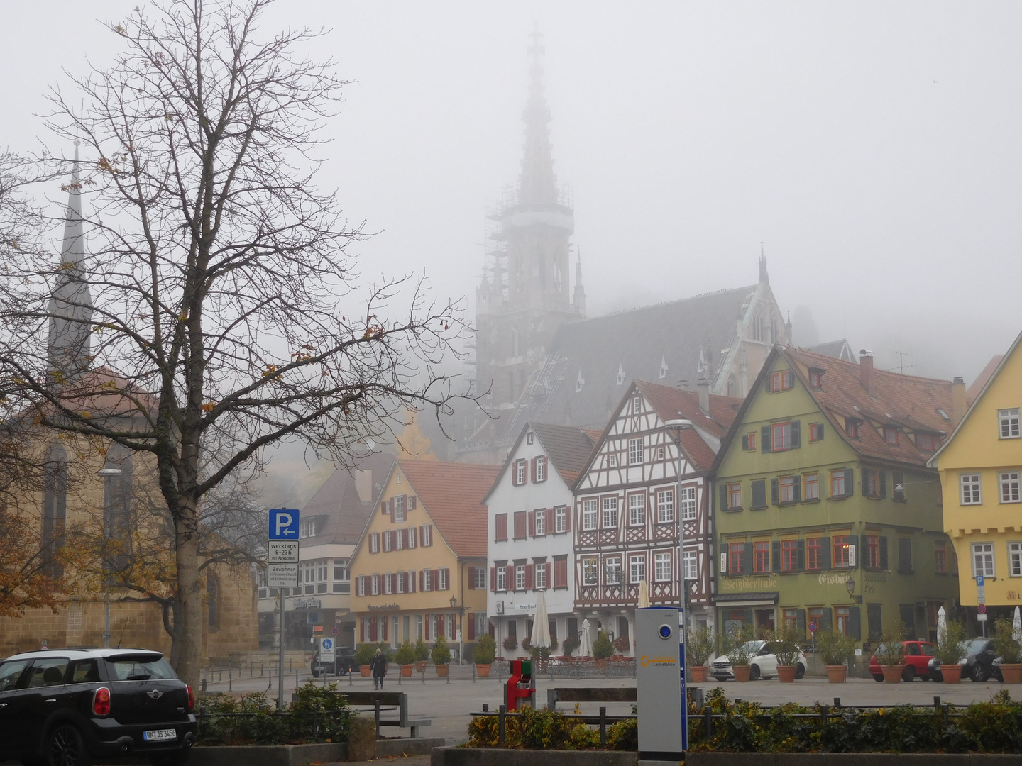 unser Marktplatz im Nebel