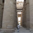 unser Reiseleiter zwischen den Säulen von Luxor