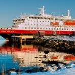 Unser Schiff am Wendepunkt der Reise in Kirkenes