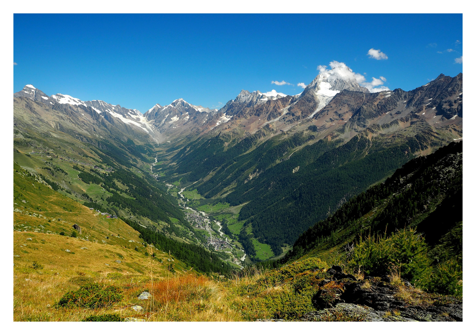 Unser Tal- Blick vom Restipass in Richtung Lötschenlücke