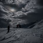 unsere einsame Hütte in den Schneebergen