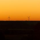 Unsere Energiewende bei Sonnenuntergang