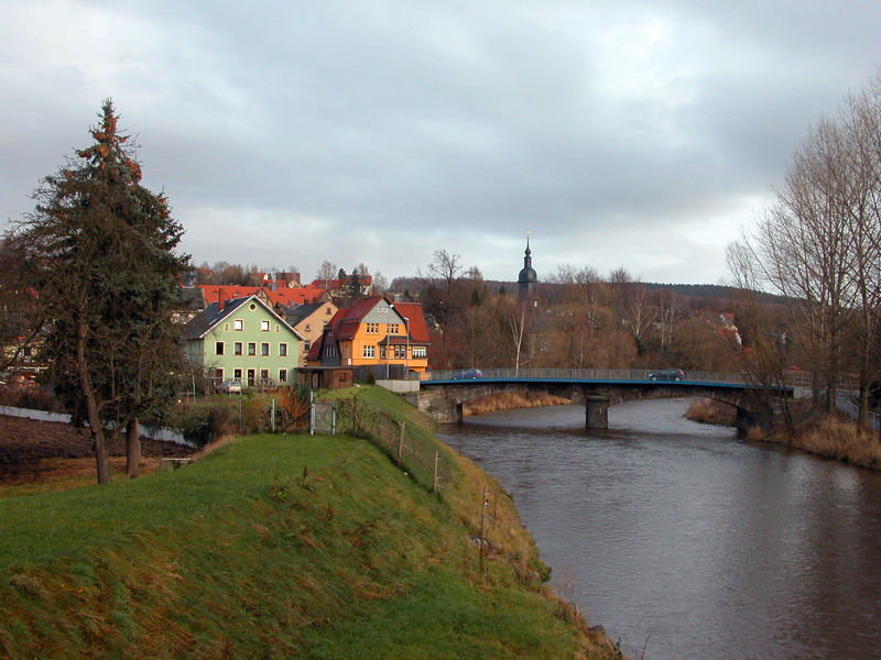 Unsere frühere Kreisstadt Flöha am gleichnamigen Fluß