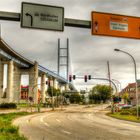 Unsere "Große" - die Rügenbrücke über den Stralsunder Ziegelgraben...