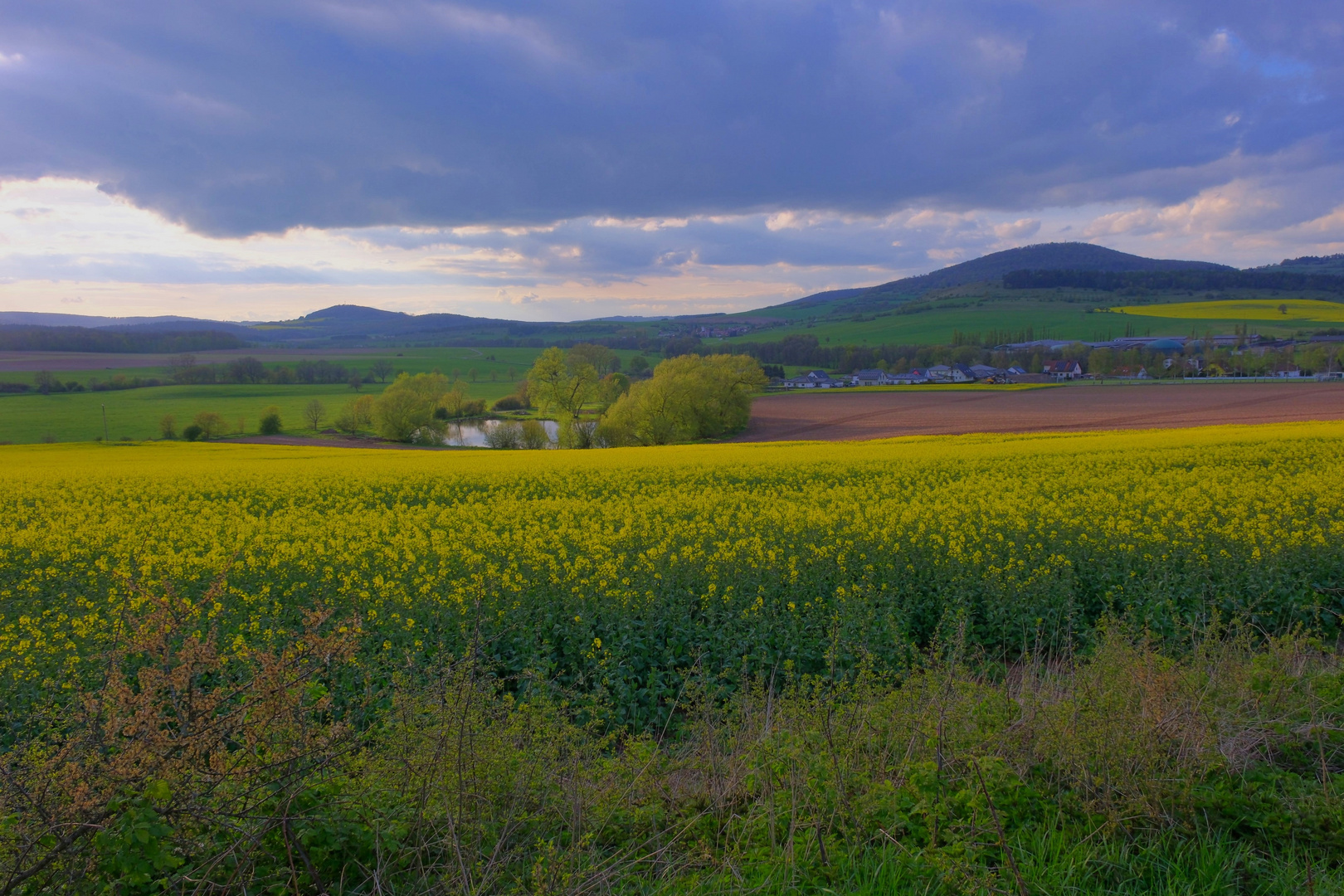 unsere Landschaft mit Blick zu unserem See