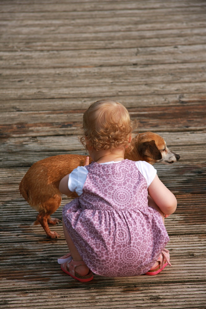 Unsere Leni mit Hund