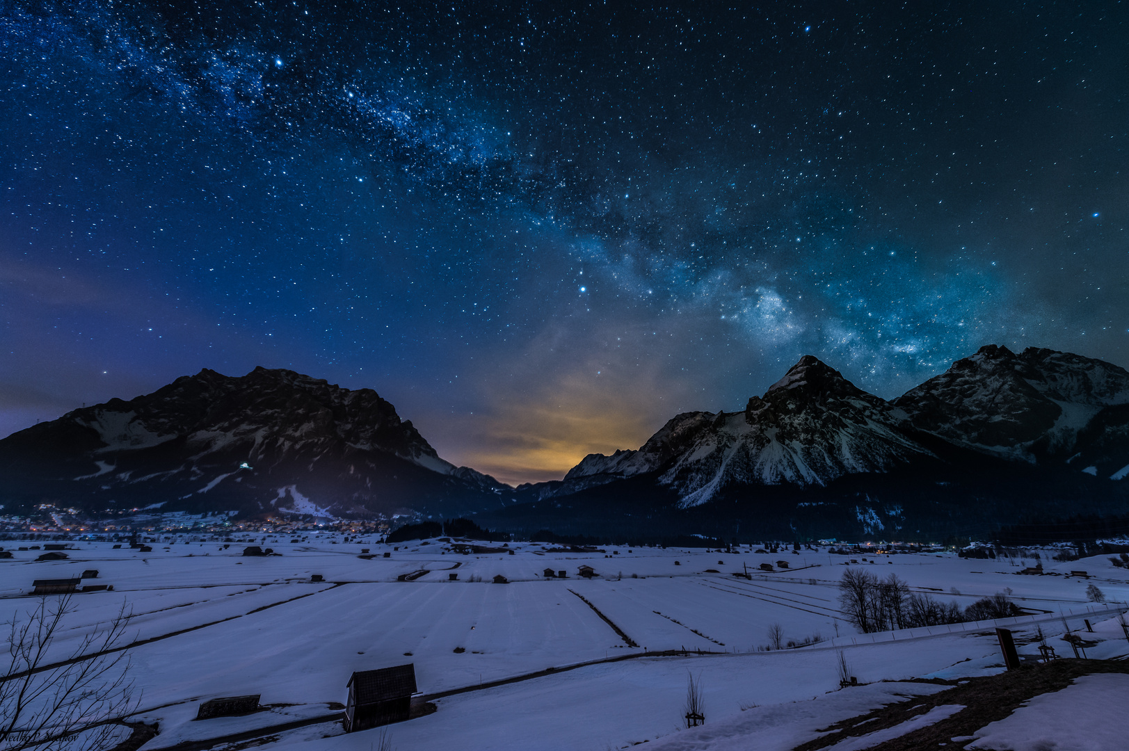 Unsere Milchstrasse ueber die Zugspitze