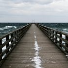 Unsere Seebrücke bei Sturm