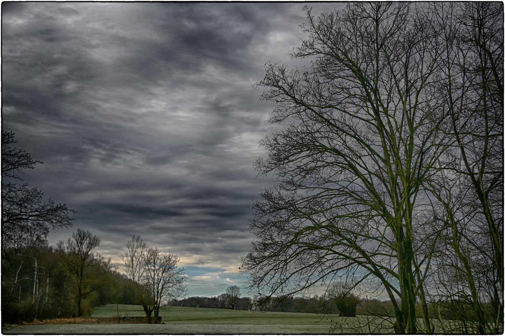 Unsere Wiesenlandschaft im Winter - Notre paysage hivernal