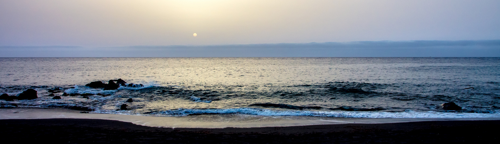 Unspektakulärer Sonnenuntergang auf Gomera