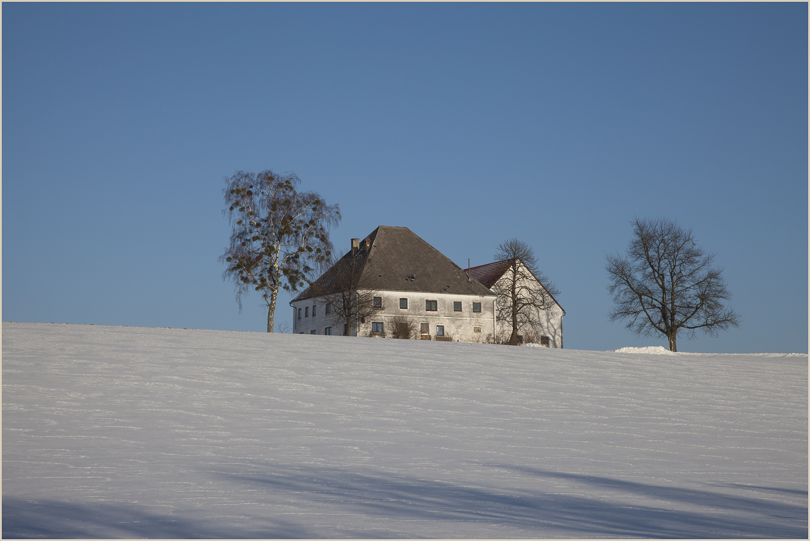 Unter blauem Himmel