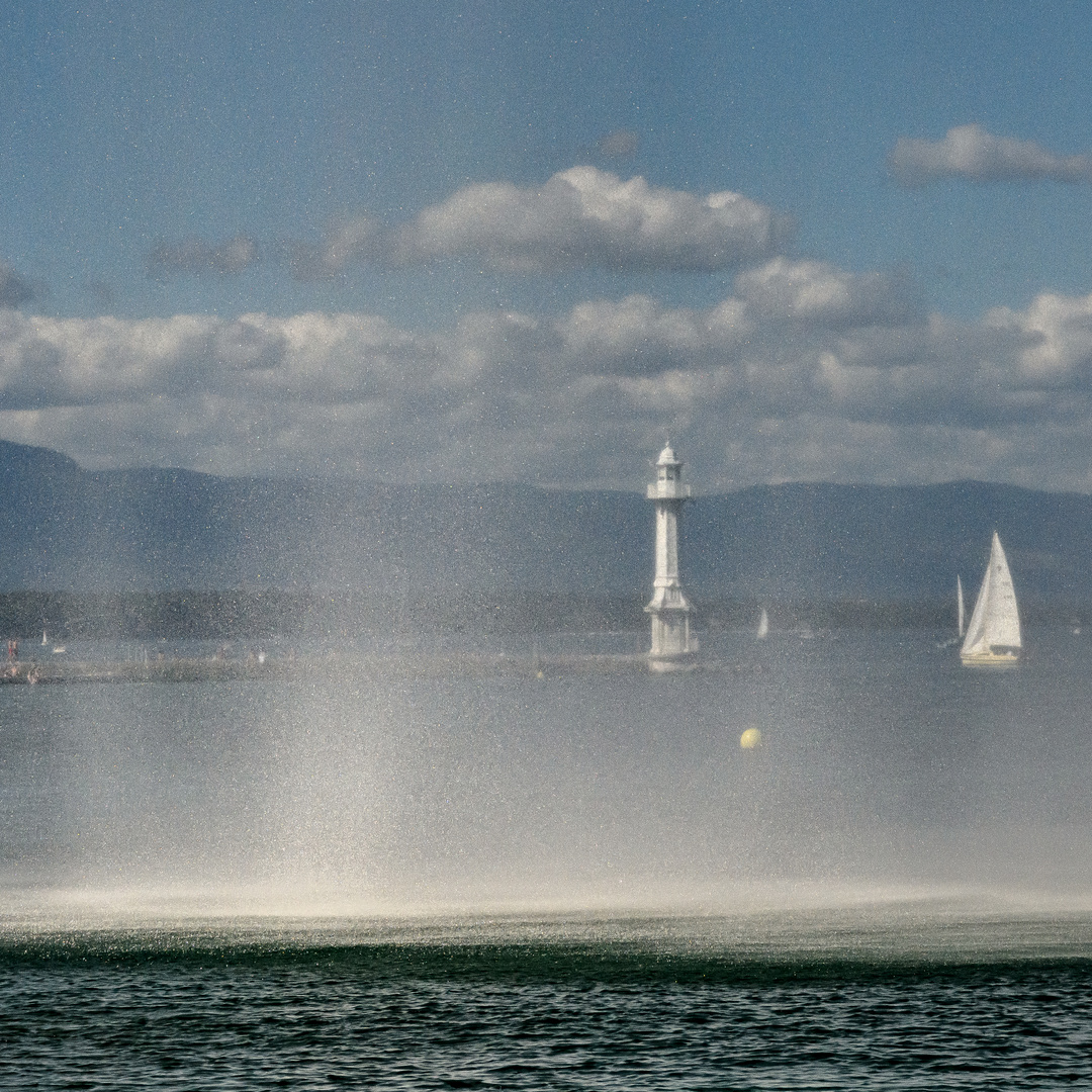 unter dem Einfluss des Jet d´Eau in Genf