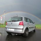 Unter dem Regenbogen geparkt.