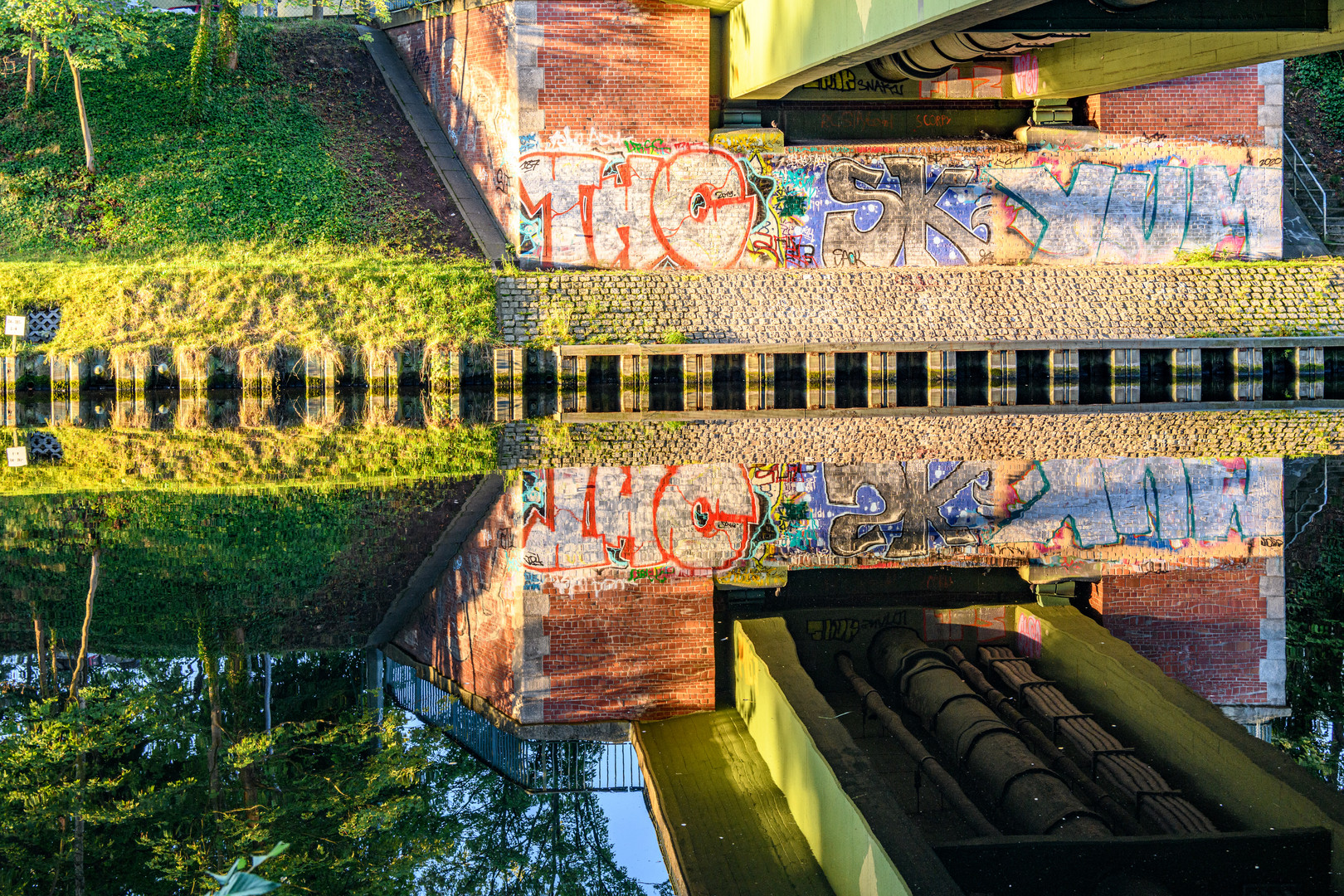 Unter der Hannemannbrücke in Berlin