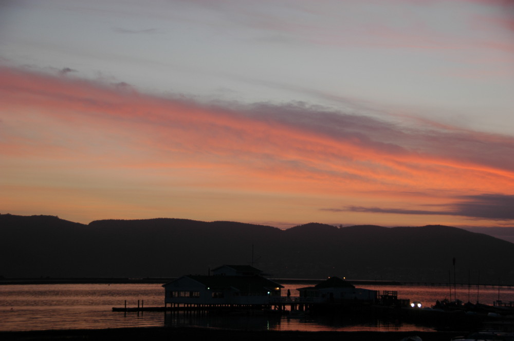 Unter rosa Wolken