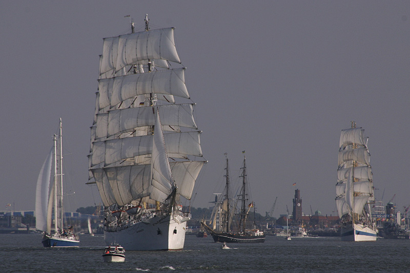 Unter Segeln vor Cuxhaven