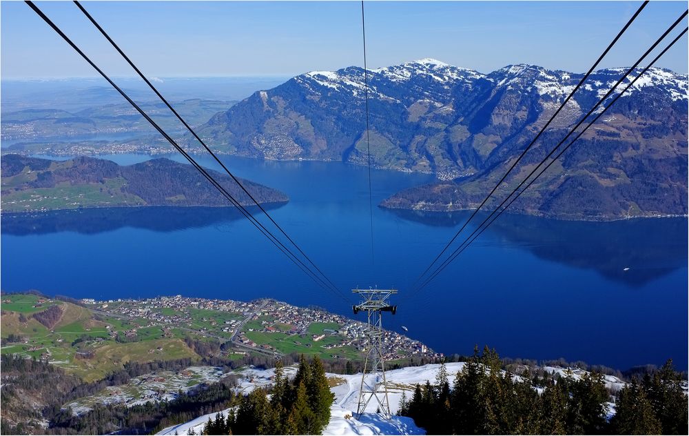 Unter uns der tiefblaue See