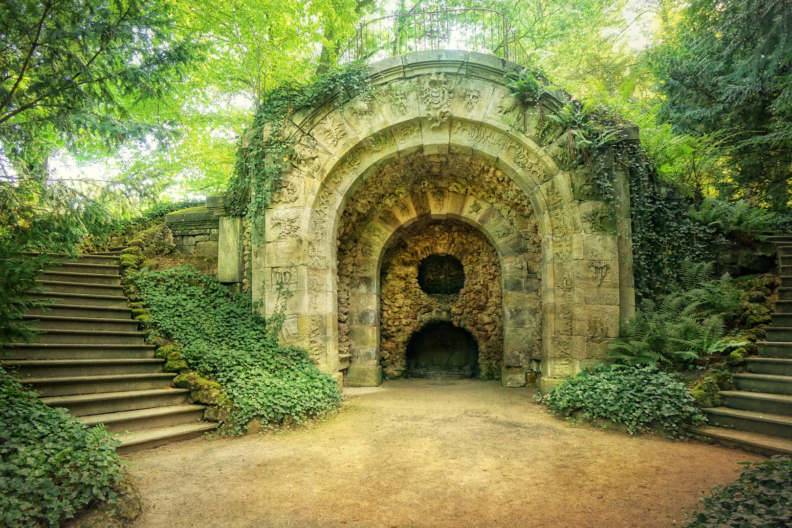 unter wegs in der Eremitage Bayreuth ....