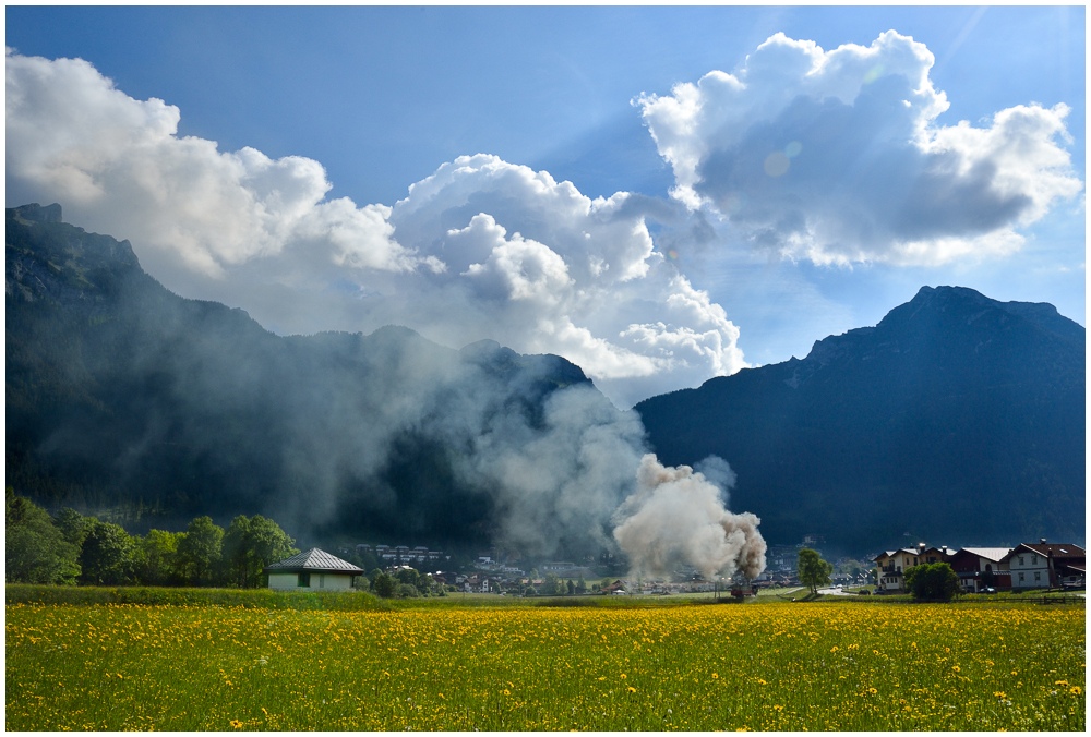 Unter weißen Wolken...