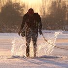 Unterbacher See "Wassersport im Winter" bei -11°C