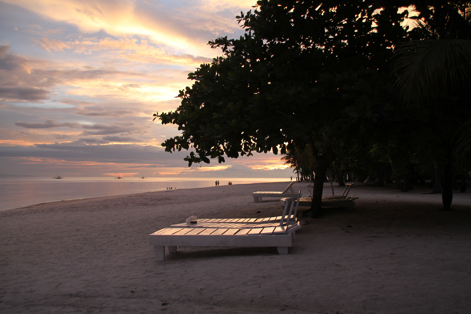 unterdehende Sonne auf der Insel Bohol -Philippinen _im November 2011