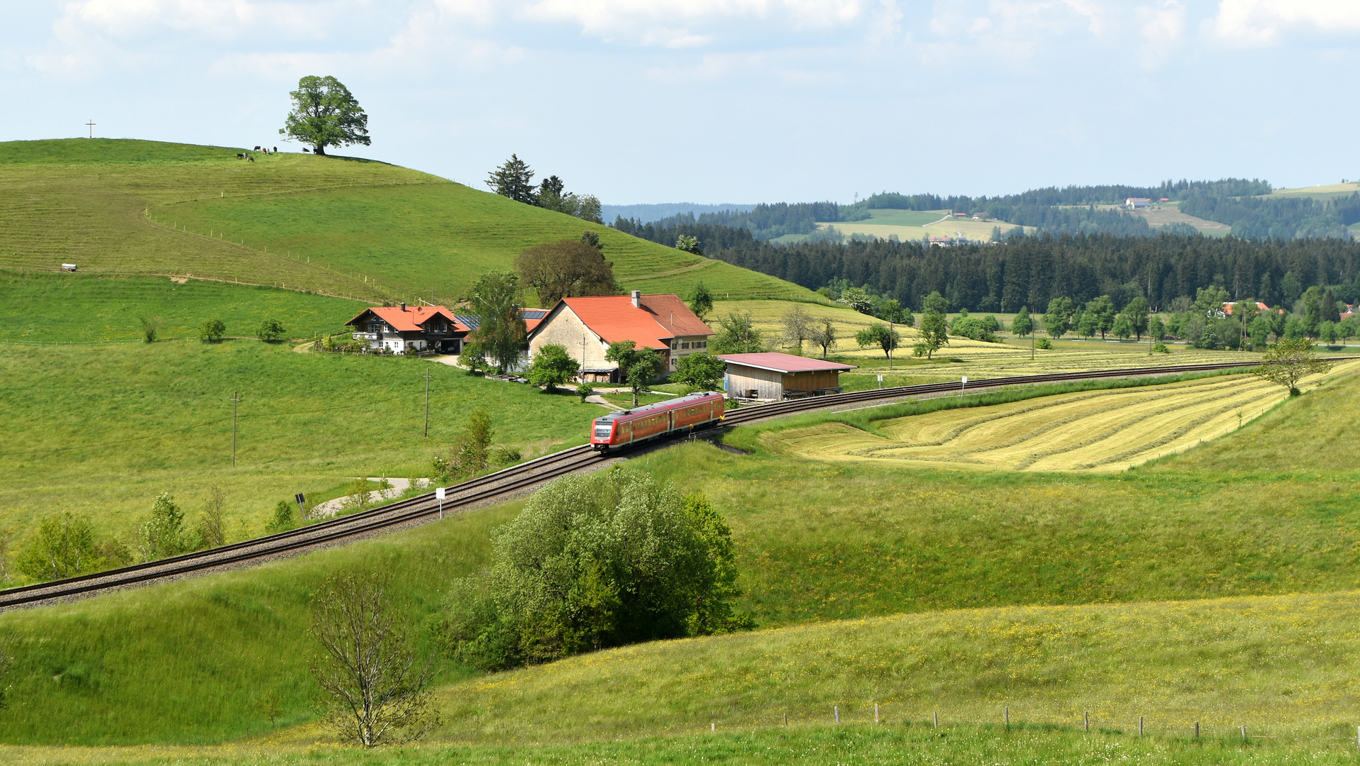 Untere Allgäubahn bei Heimhofen 22.5.2023