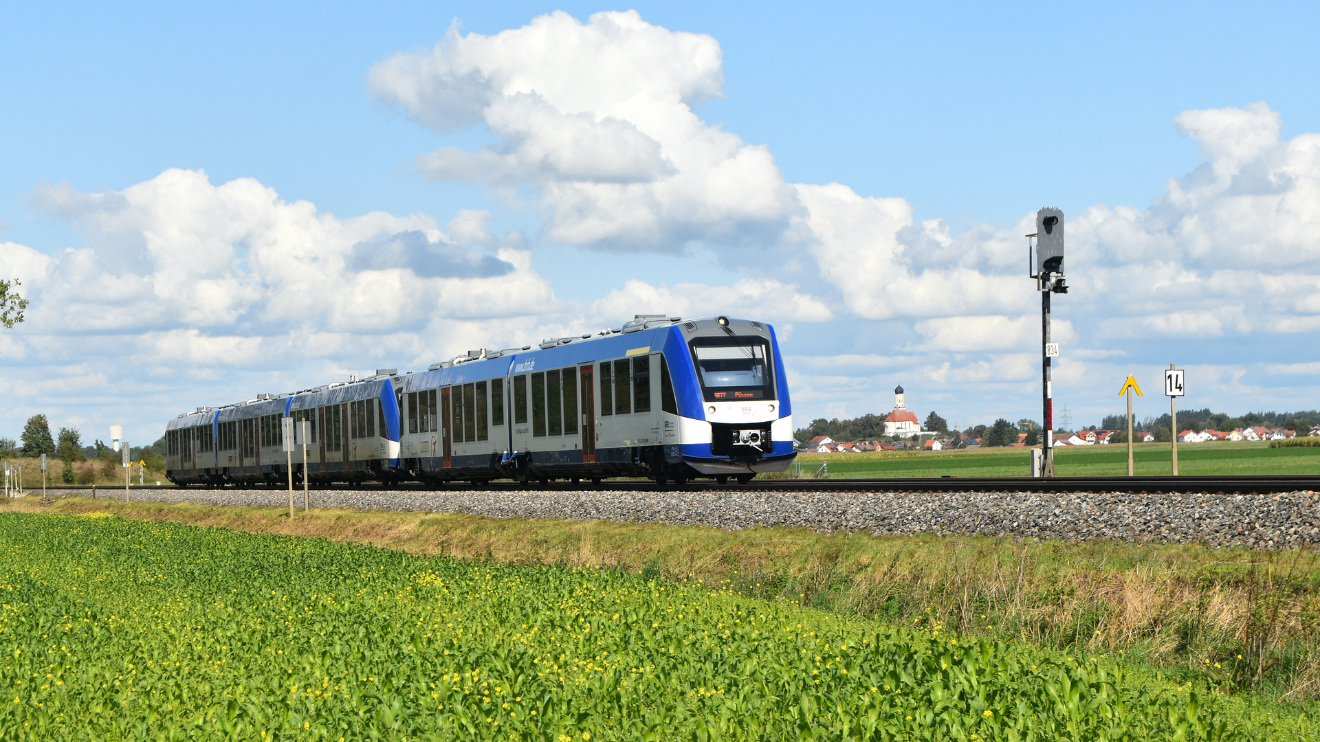 Untere Allgäubahn bei Lindenberg 14.9.2023