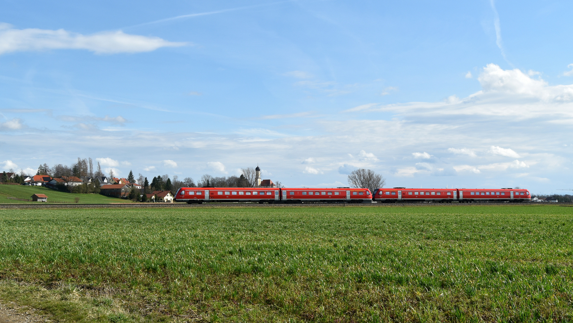 Untere Allgäubahn bei Lindernberg 15.4.2024