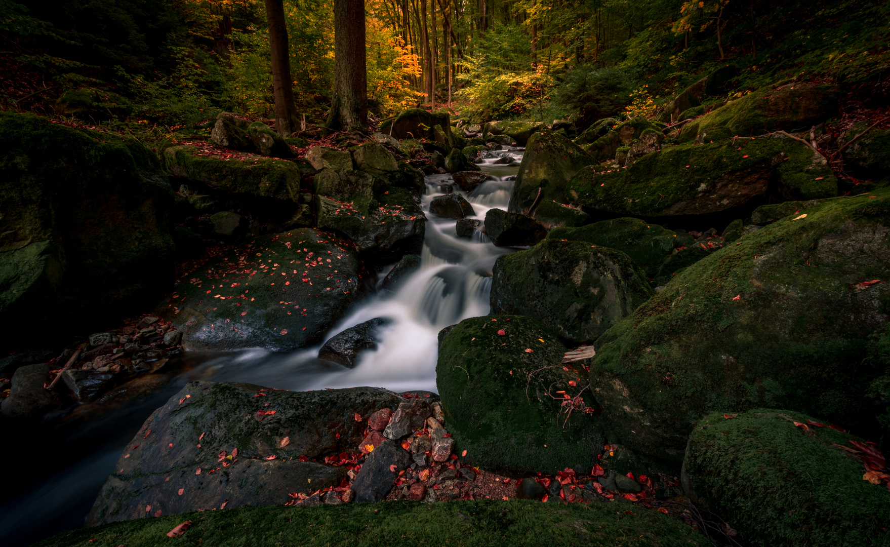 Untere Ilsefälle im Herbst