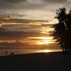 unteregehende sonne auf der insel bohol-philippinen