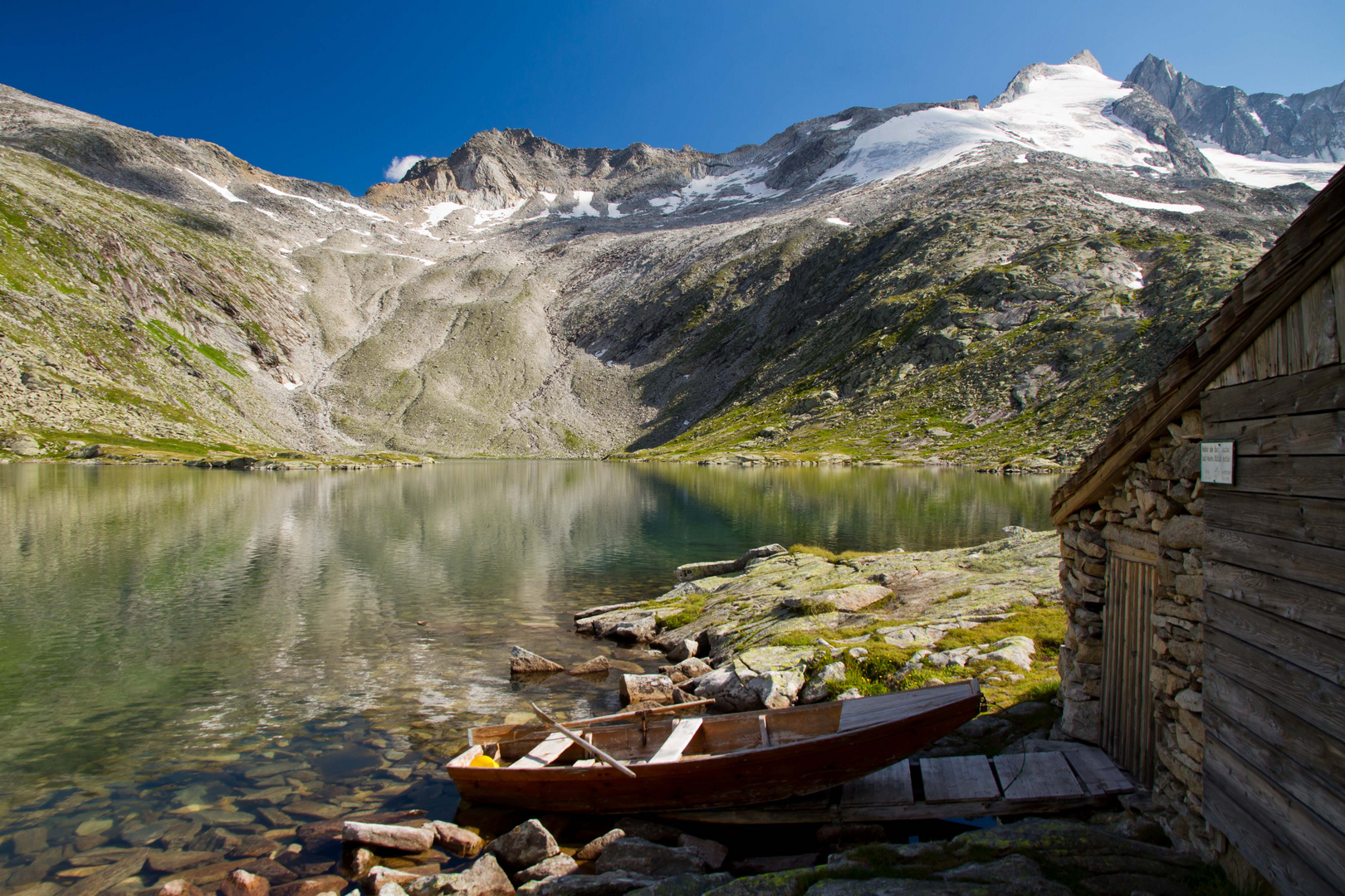 Unterer Gerlossee an der Zittauer Hütte in den Zillertaler Alpen