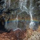 Unterer Teil des Radauer Wasserfalls mit Regenbogen