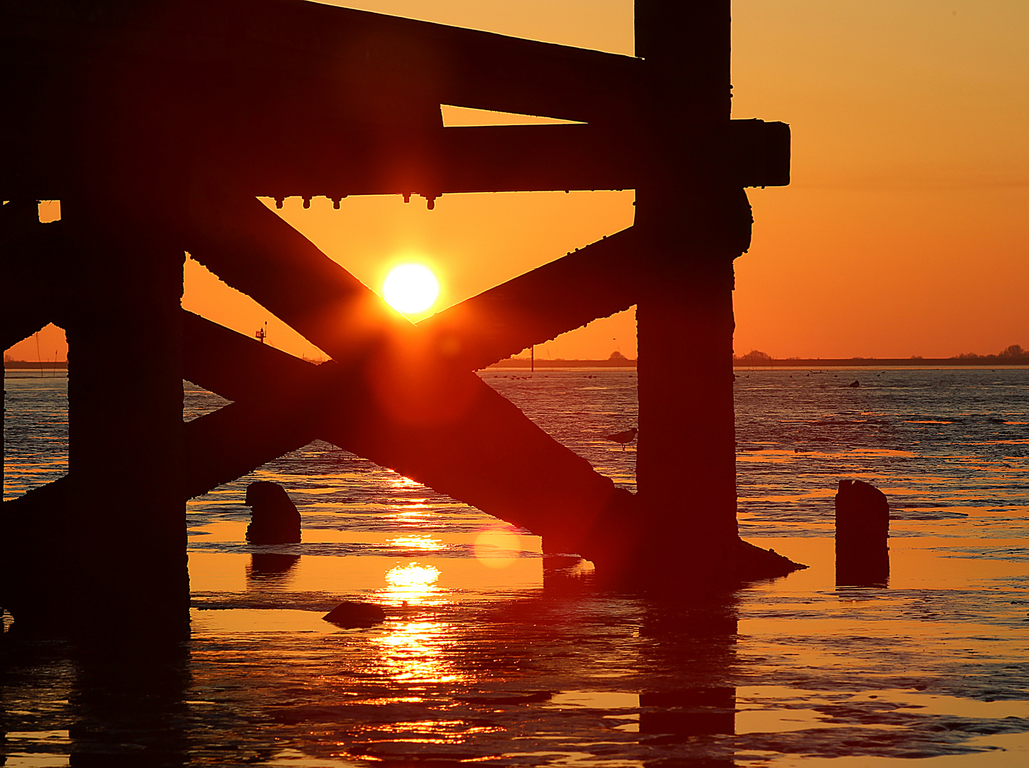 Untergang der Sonne in Husum