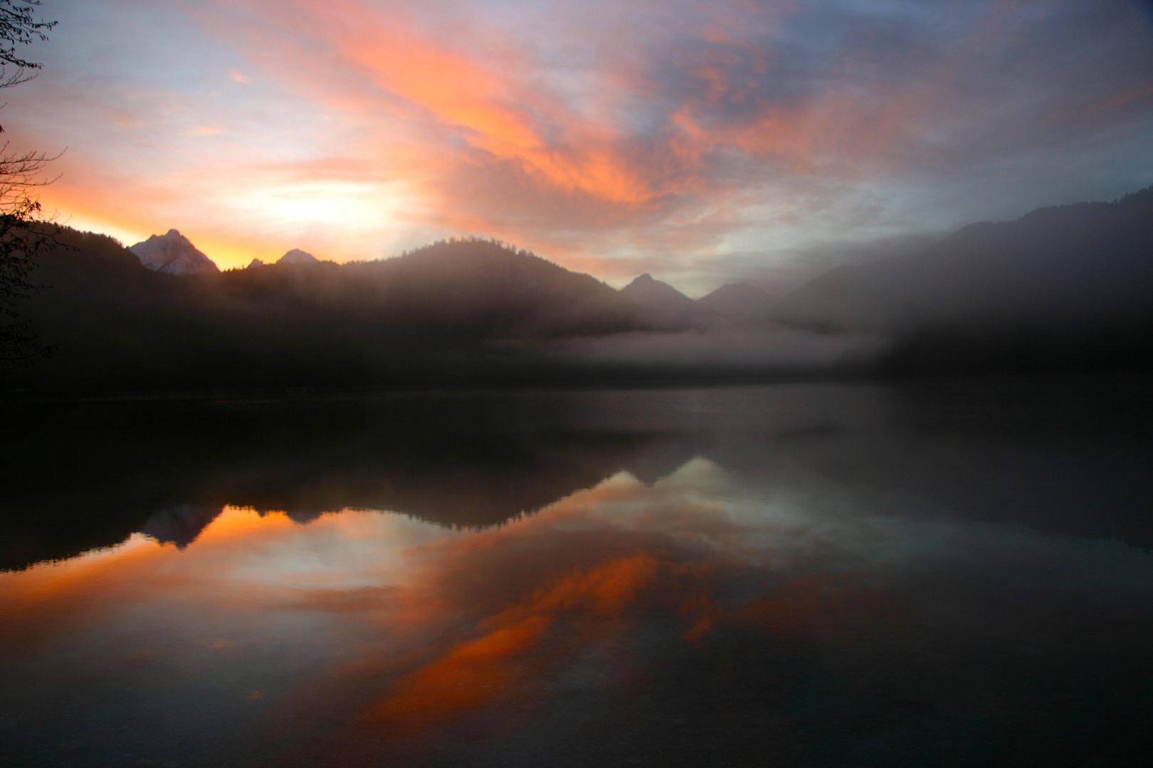 Untergegangene Sonne am Alpsee