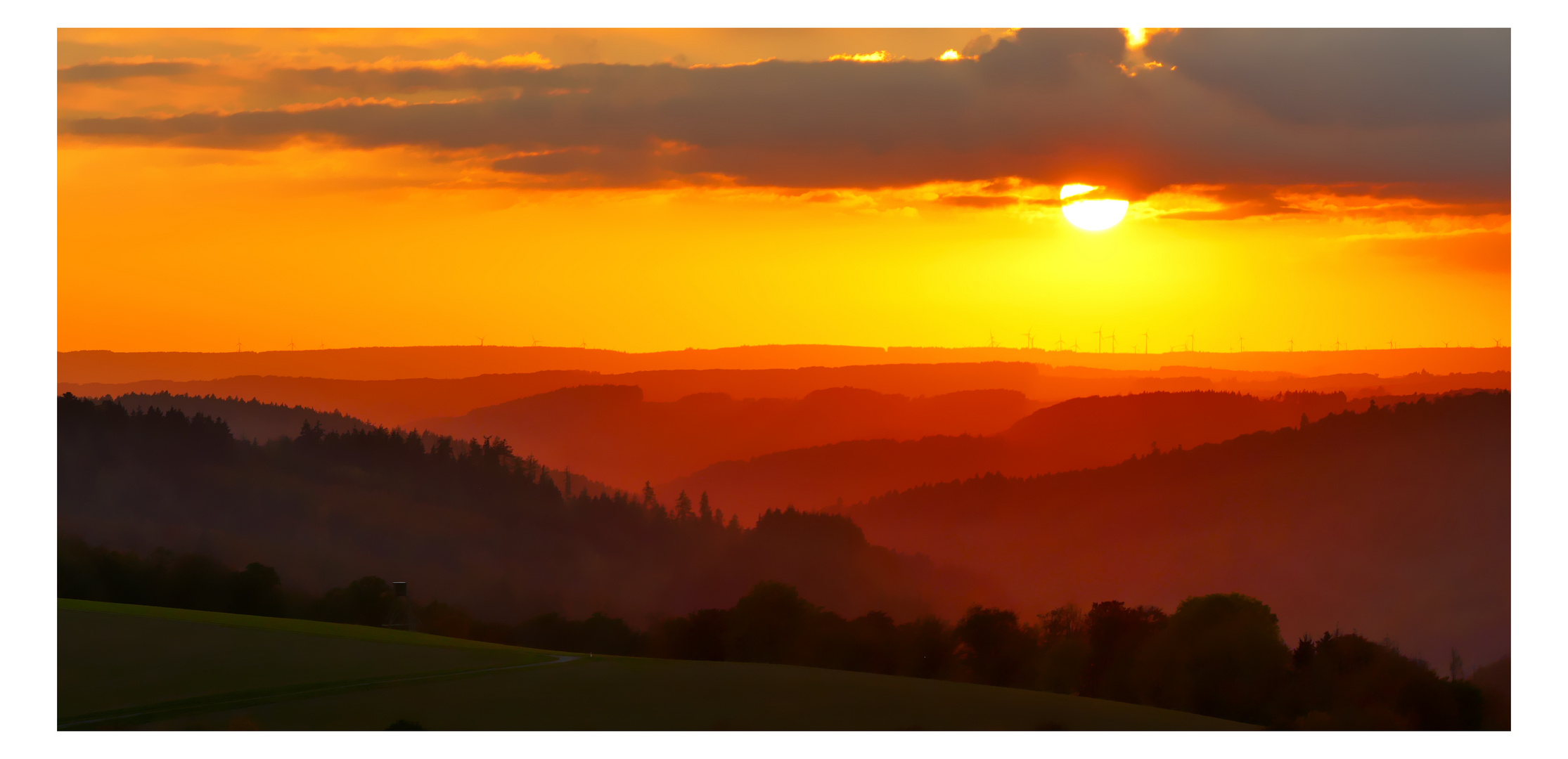 Untergehende Herbstsonne - Rückblick