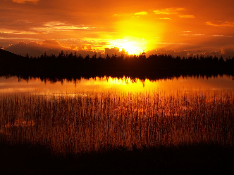 untergehende Sonne auf den Lofoten