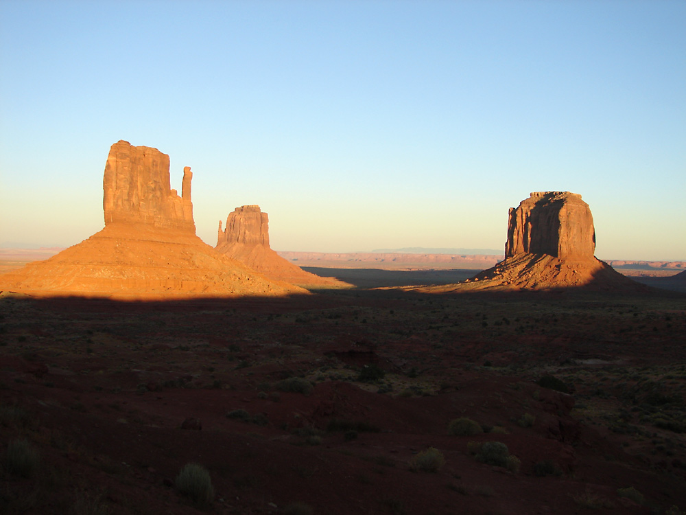 Untergehende Sonne im Monument Valley