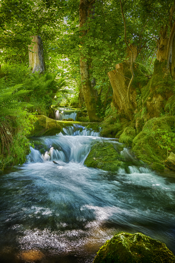 Unterhalb der Uracher Wasserfälle