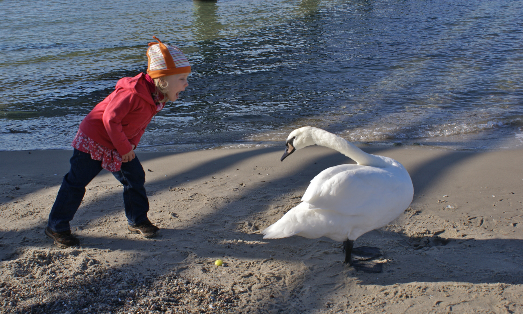 Unterhaltung am Strand